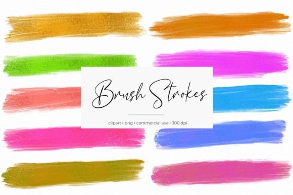 Download Metallic Brush Strokes Clipart - Metallic brush Collection