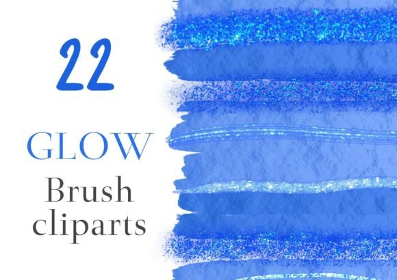Download Blue Metallic Brush Strokes Cliparts - Metallic brush Collection