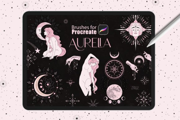 Download Procreate - Aurelia - 145 Brushes, Witch - Premium Resources