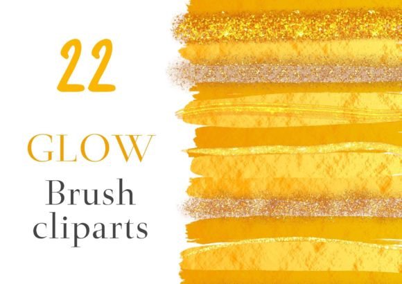 Download Orange Metallic Brush Strokes Cliparts - Metallic brush Collection