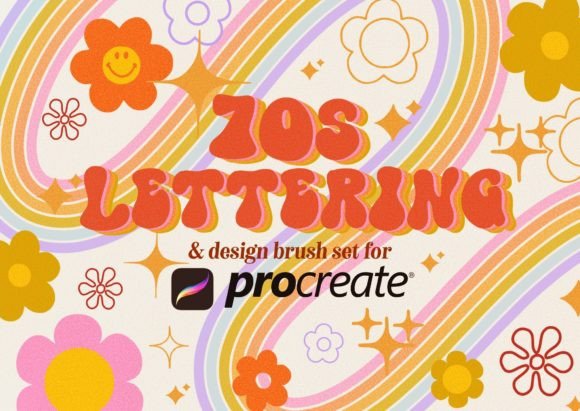 Download 70s Lettering Procreate Brushes - Premium Resources